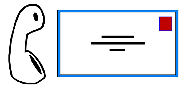 The image shows a computer monitor with an open window displaying a message that says "Hello" along with some text below it; there is also a phone icon on top of this window.