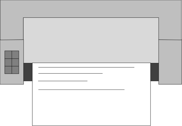 The image shows a simple black and white illustration of an open storefront with no visible merchandise inside; there is text on what appears to be a sign in front that reads "For Sale."