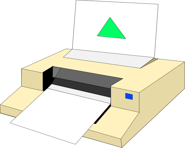 The image shows a printer with paper coming out of it on top of which there is an arrow pointing upwards to indicate that more pages will be printed if you continue printing from this point in time.