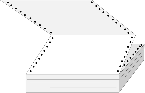The image shows a white piece of paper with black text on it that appears to be folded into an accordion-style booklet format.