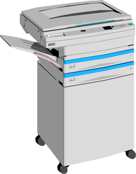 The image shows a printer with its paper tray open on top of it, indicating that there is no more room for additional sheets to be loaded into it.