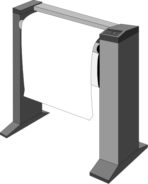 The image shows a whiteboard on an easel with no writing visible against a black background.