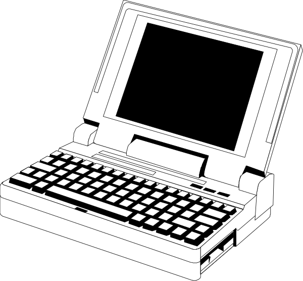 The image shows a laptop computer with an open keyboard on top of it against a black background.