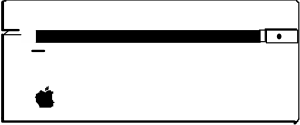 The image shows a black square with white dots on it against an indistinct background.