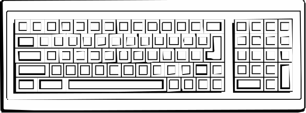 The image shows a computer keyboard with an attached number pad on top of it against a gray background.
