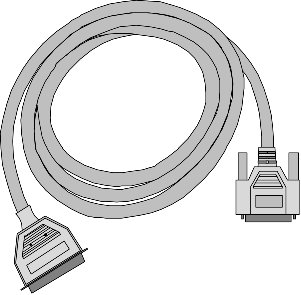 The image shows a collection of cables including USB, HDMI, Ethernet, power cord, coaxial cable with connectors on each end, all laid out against black background.