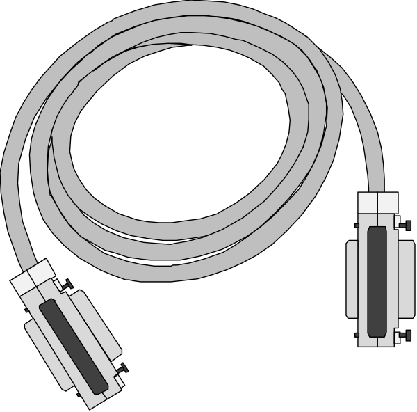 The image shows a collection of cables including USB, HDMI, Ethernet, power cord with connectors on each end, all laid out against black background.