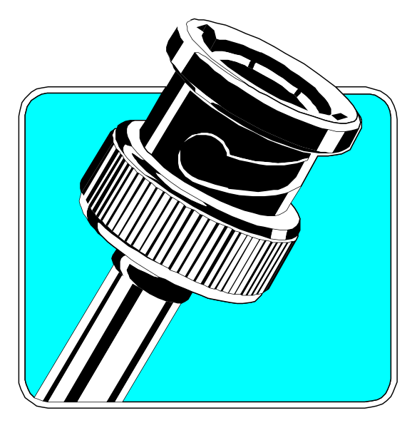 The image shows a black and white illustration of an adjustable wrench with its handle pointing upwards on top left corner against blue background.