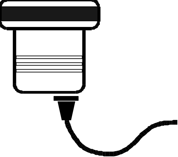 The image shows a black and white photo of two hands holding up signs with text on them against an indistinct background that appears to be outdoors during daylight hours.