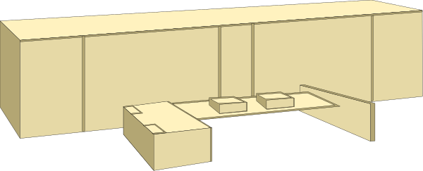 The image shows a simple line drawing of an airplane with its wings extended outward against a plain background.