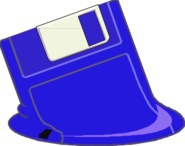 The image shows a blue floppy disk with two different caps on it: an open cap at top left corner of the disk indicating "insert" mode for data transferring purposes; another closed cap in bottom right, suggesting that no operation is currently taking place or there's nothing to insert into this particular port.