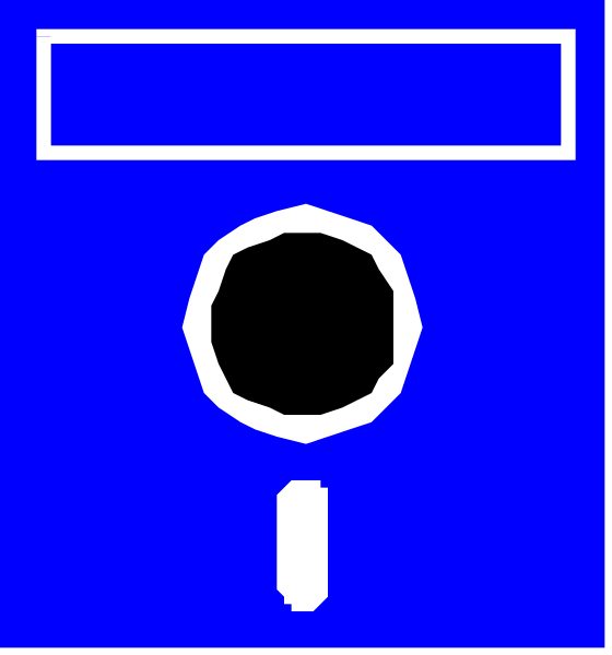 The image shows a blue icon with two states: on (illuminated) and off (not illuminated), each state represented by an arrow pointing to it from above.