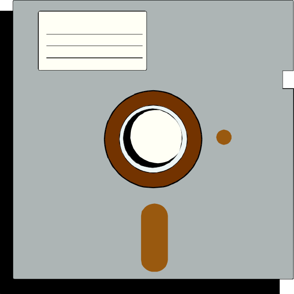 The image shows a floppy disk drive with an open door revealing its interior components against a black background.
