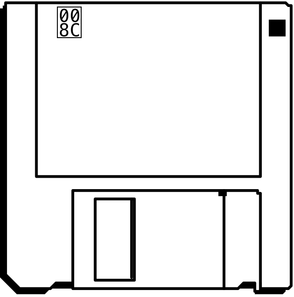 The black and white line drawing shows a simple floor plan of an apartment with labeled rooms: "BEDROOM," "KITCHEN," "DINING ROOM" (with table), "LIVING ROOM."