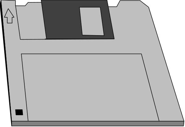 The black and white illustration shows a computer monitor with an open laptop on top of it next to what appears to be a keyboard in front of them both.