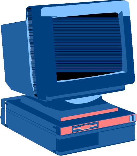 The illustration shows a computer monitor with its screen displaying static lines on top of what appears to be an old-fashioned desktop interface.