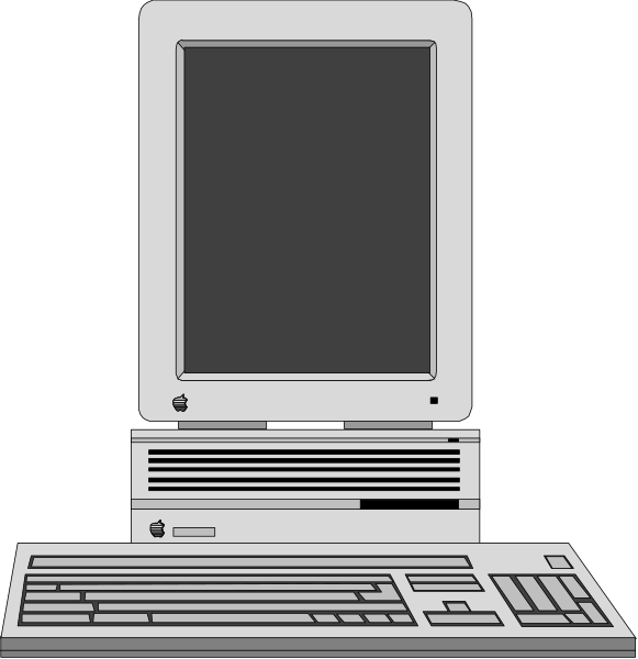 The image shows two views of a desktop computer with an open keyboard on top against different backgrounds: black for left side and white for right side.