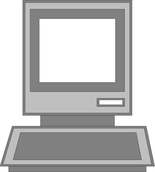 The image shows a computer monitor with an open window on top of it next to a keyboard.