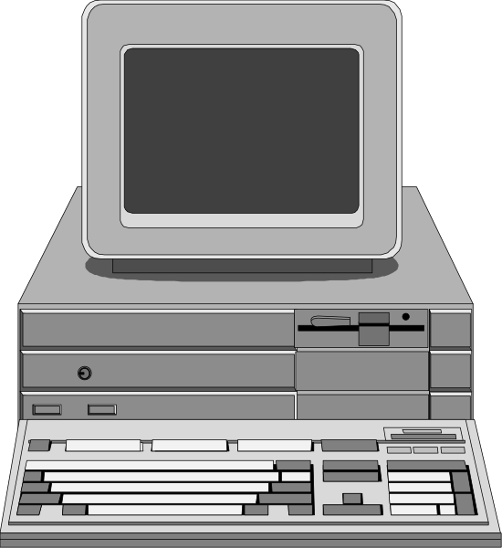 The image shows a computer monitor with an old CRT display on top of it, indicating that this is likely from earlier days in computing history when such monitors were commonplace for desktop computers.