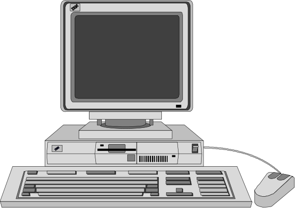 The image shows a computer monitor with an open window on top of it next to a keyboard, all set against a dark background.