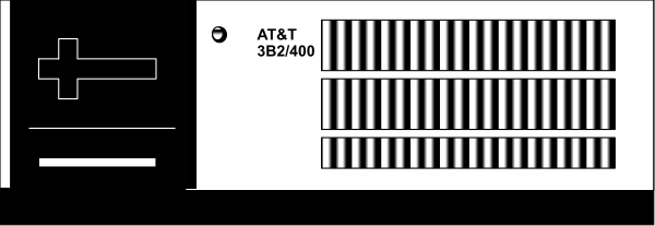 The image shows a black and white representation of an electronic device with buttons on it against a gray background.