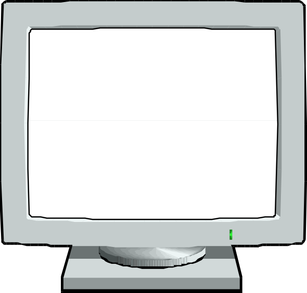 The image shows a computer monitor with an empty screen on top of it next to another blank white space that resembles a desktop background in front of two monitors side by side against what appears to be a dark wall, suggesting this might represent a dual-monitor setup or perhaps a screenshot from within the operating system.