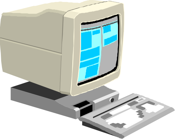 The image shows a computer monitor displaying an open spreadsheet with various cells containing text on top of what appears to be a desk in front of it.
