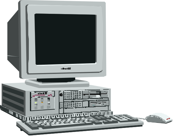 The image shows two desktop computers with monitors on a dark background; there is no text present.