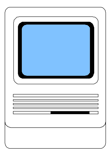The image shows a computer monitor with an open window on it against a white background.