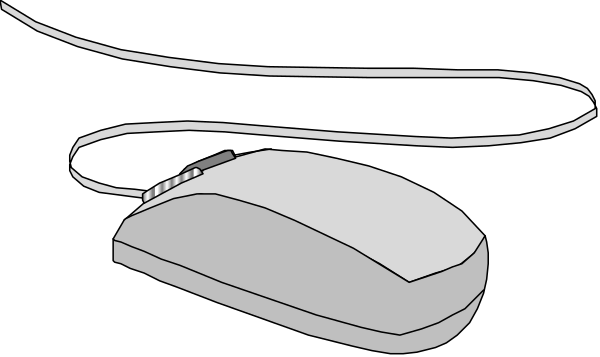 The image shows a computer mouse with its cord coiled on top of it against a black background.