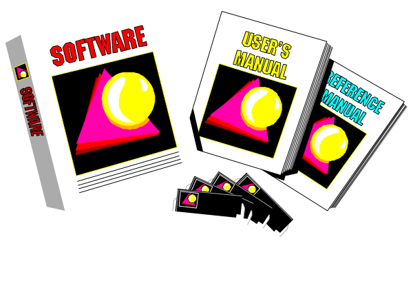 The image shows a collection of four books with colorful covers placed on top of each other against a dark background; there is no text visible in this description as it focuses solely on objects present within the clip-art image without any actions, people, animals, or setting details provided.