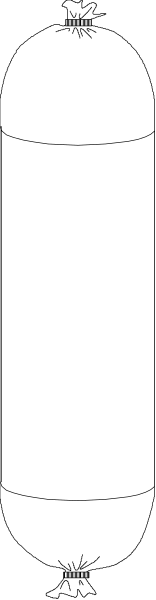 The image shows a tall white cylinder with two smaller spheres on top of it against an indistinct background that appears to be grayish-brown in color.