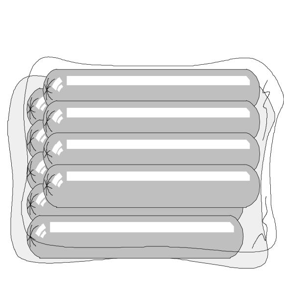 The image shows a row of hot dogs lined up on buns with various toppings such as mustard, ketchup, relish, cheese, chili, sauerkraut, jalapenos and possibly others in an orderly fashion against a black background.