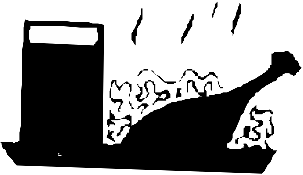 The image shows a black car driving on an unseen road at night with its headlights illuminated.