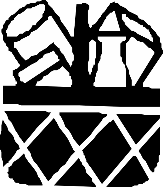 The black and white logo of a company that sells tools for woodworking projects.