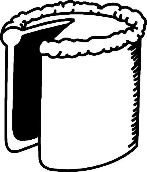The black and white illustration shows a large metal jug with two handles on either side of it placed against an unseen background.