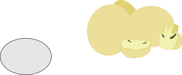 The image shows a black background with several yellow circles of varying sizes scattered across it; there is no text present within this small clip-art image.