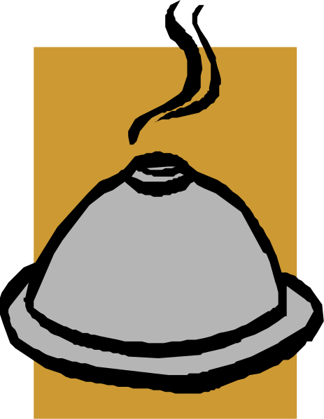 The image shows a cartoon of an open lid on top of a hat with steam rising from it against a yellow background.