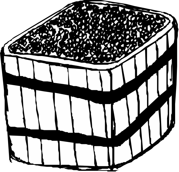 The black and white illustration shows a stack of three wooden crates with visible grain patterns on their sides placed next to each other against an indistinct background.