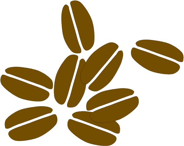 The image shows a collection of coffee beans arranged to resemble an abstract pattern with no clear shape or design.