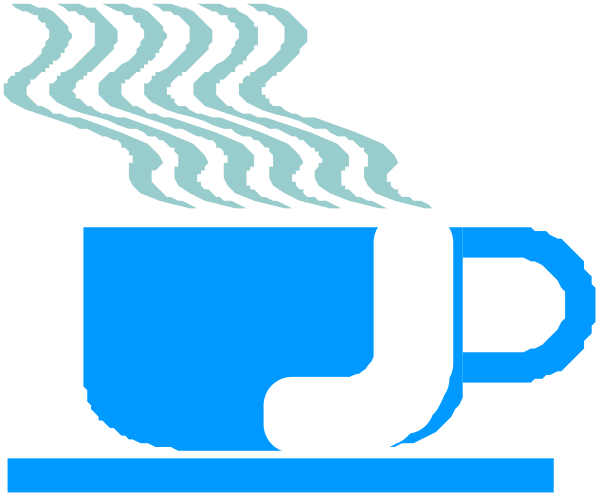 The image shows a coffee cup with steam rising from it on top of which is an illustration of a steaming mug logo for Java programming language.