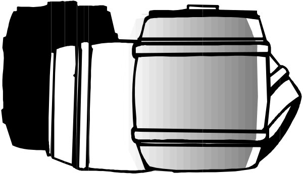 The image shows a white bucket with black handles against a gray background.