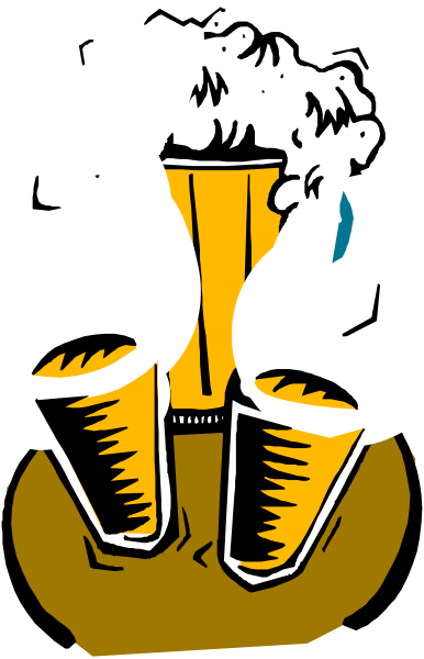 The black and white illustration shows a cartoon of two cups with straws on top placed next to each other against an unseen background.