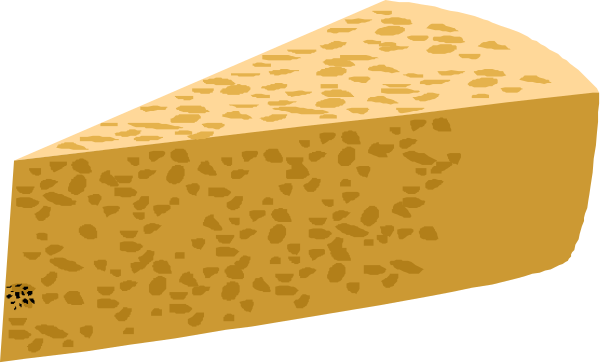 The image shows a slice of cheese pizza with toppings on it placed next to an actual piece of cheesecake that has been cut into slices.