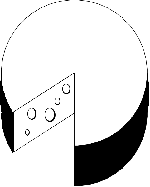 The image shows a black space with three white dots arranged vertically on what appears to be an electronic display screen.