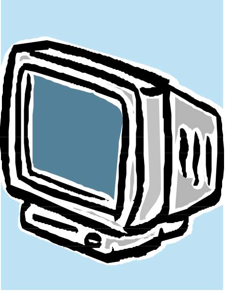 The image shows a black camera with an LCD screen peeking out from behind what appears to be another object on its left side; there is no text present in this clip-art illustration.