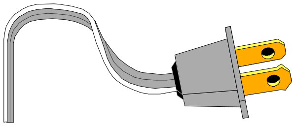 The image shows a USB cable with two connectors plugged into it against an orange background.