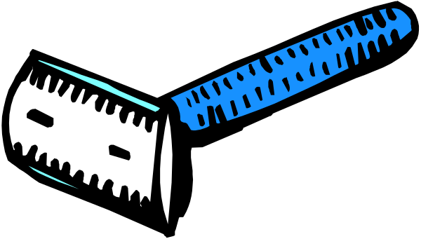The black and white illustration shows a nail file with blue bristles on it next to an unidentified object that appears to be some kind of tool or device in front of what looks like a dark background, possibly indicating maintenance or repair work is being done.