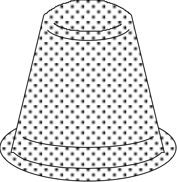 The black and white clip-art shows two images of a bell with different patterns on it: dots for the top image and lines for the bottom one.
