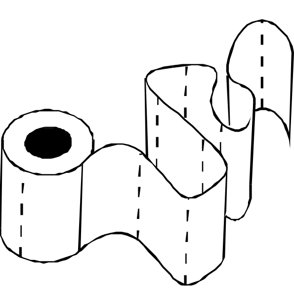The black and white images show a roll of toilet paper with text that reads "WASH" on it placed next to an image of two rolls of toilet tissue labeled as "TOILET PAPER."